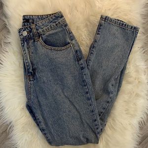 Nasty bleached denim light blue jeans size 4